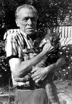 bukowski with cat