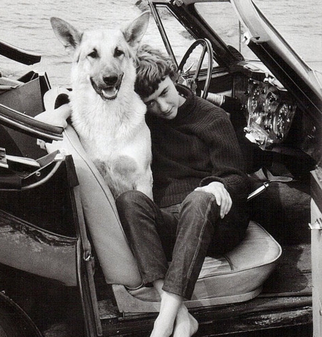 francoise sagan with dog