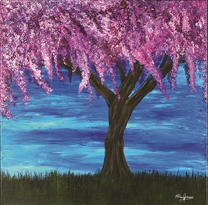 PAGONA ANTIGONI Blossoming Tree, Acrylic on canvas, 50 x 50cm, 2019. ....