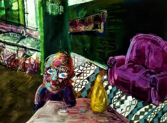 Μαρία Διαμαντίδου OK- Maria Diamantidou, Χωρίς τίτλο - Untitled, 50x70cm, Μικτή τεχνική - Mixed media